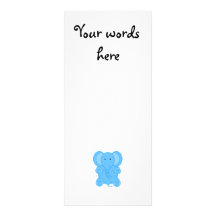 Baby blue elephant custom rack cards
