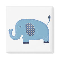 Baby Blue Elephant Magnet