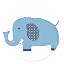 Baby Blue Elephant Sticker