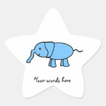 Baby blue elephant sticker
