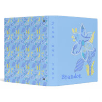 Baby Blue Floral Binder