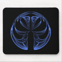 Baby Blue Fractal Mousepad mousepads