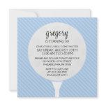 Baby Blue Golf Ball Miniature Golf Birthday Party Announcements