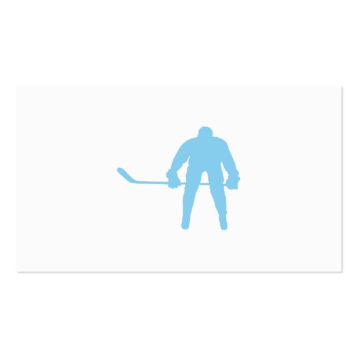 Baby Blue Hockey Business Card Templates (back side)
