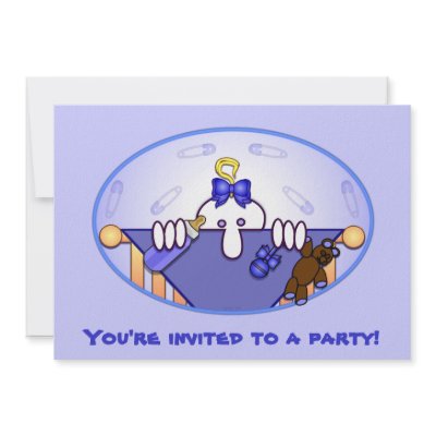 Baby Blue Kilroy Invitations by kilroyworld