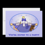 Baby Blue Kilroy Invitations invitations
