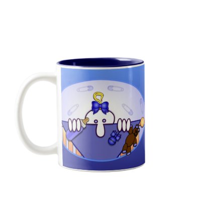 Baby Blue Kilroy Coffee Mugs by kilroyworld