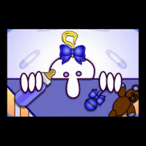 Baby Blue Kilroy Poster- Small