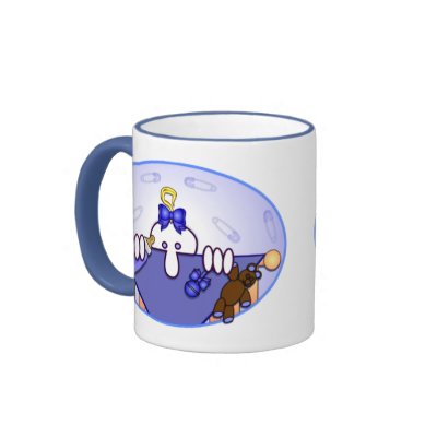 Baby Blue Kilroy Ringer Mug by kilroyworld