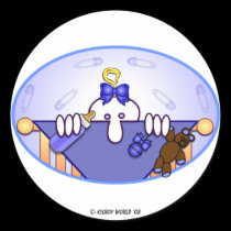 Baby Blue Kilroy Sticker
