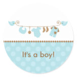 Baby Blue Laundry Line Stickers