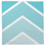 Baby Blue Ombré Chevron Stripes Pattern Napkins