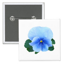 Baby Blue Pansy buttons