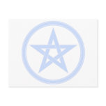 Baby Blue Pentacle Pentagram Postcard