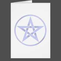 Baby Blue Pentagram Pentacle cards
