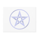 Baby Blue Pentagram Pentacle Postcard