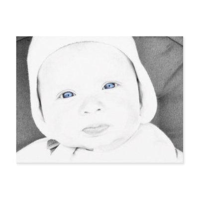 Baby Blue Postcard by kaleidoscope_studio