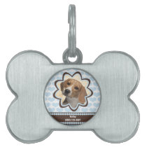 Baby Blue Puppy Hearts Custom Photo with Name
