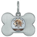 Baby Blue Puppy Hearts Custom Photo with Name Pet Tags