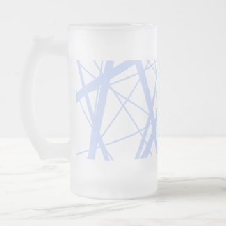 Baby Blue Random Stripes mug