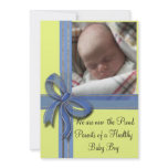 Baby Blue Ribbon Birth Announcement