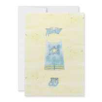 Baby Blue Sailor Boy invitations
