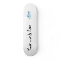Baby blue shark custom skateboard