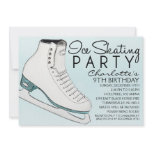 Baby Blue Skate Mates Ice Skating Birthday Party Custom Invites