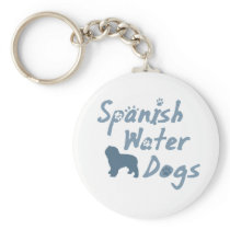 Baby Blue Spanish Water Dog Keychain