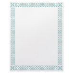 Baby Blue Stencil Border Frame Letterhead
