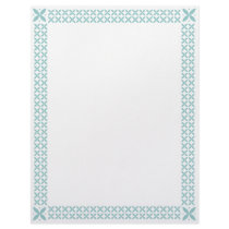 Baby Blue Stencil Border Frame Letterhead