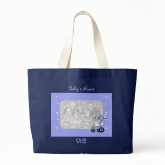 Baby Blue Tractor with Balloons Photo Bag bag