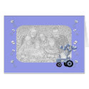Baby Blue Tractor with Balloons Photo Card card