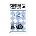 Baby Blue Tractor with Balloons Postage stamp