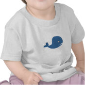 Baby Blue Whale its a boy tee shirt