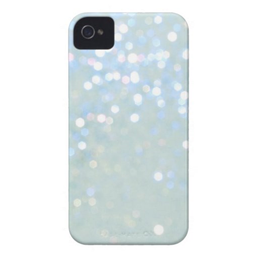 Baby Blue/White Glitter iPhone 4/4S Cover iPhone 4 Case-Mate Cases