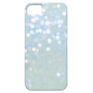 Baby Blue/White Glitter iPhone 5 Cover