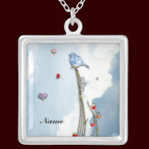 Baby Bluebird Pendant necklaces