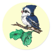Baby Bluejay Stickers by natures_edge Baby Bluejay Stickers
