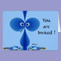 Baby Bo oby Bird Blue Birthday Card cards