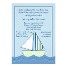 Baby Boats Sailboats Baby Shower Invitations