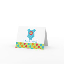 Baby Bodysuit Owl Baby Shower Thank You Note Cards