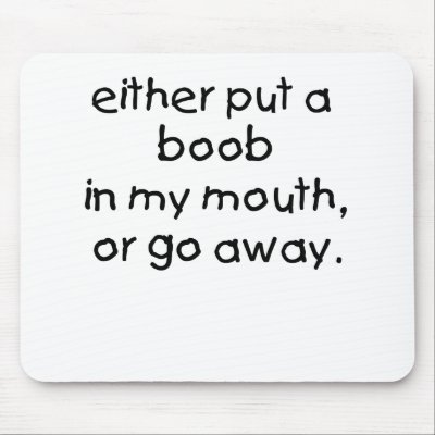 Baby Boob Mouse Pad by Kwamster