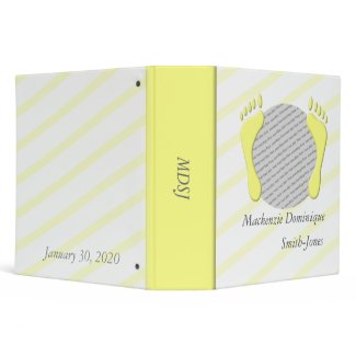 Baby Book Yellow Vinyl Binders