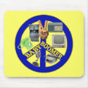 Baby Boomer Peace Symbol mousepads