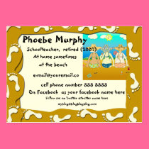 Baby Boomer Retirement Card - beach scene business cards