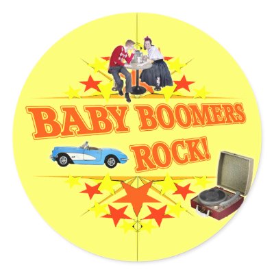 Baby Boomers Rock Sticker by sagart1952