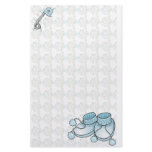 Baby Bootie Blue Stationery
