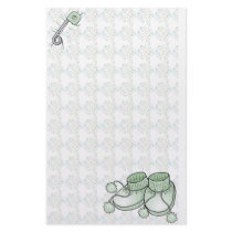 Baby Bootie Green Stationary stationery