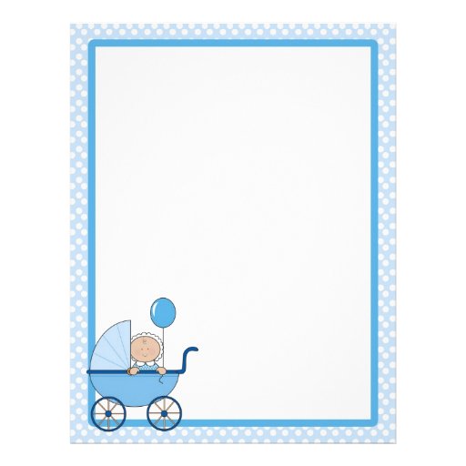 Baby Border Boy Letterhead Zazzle